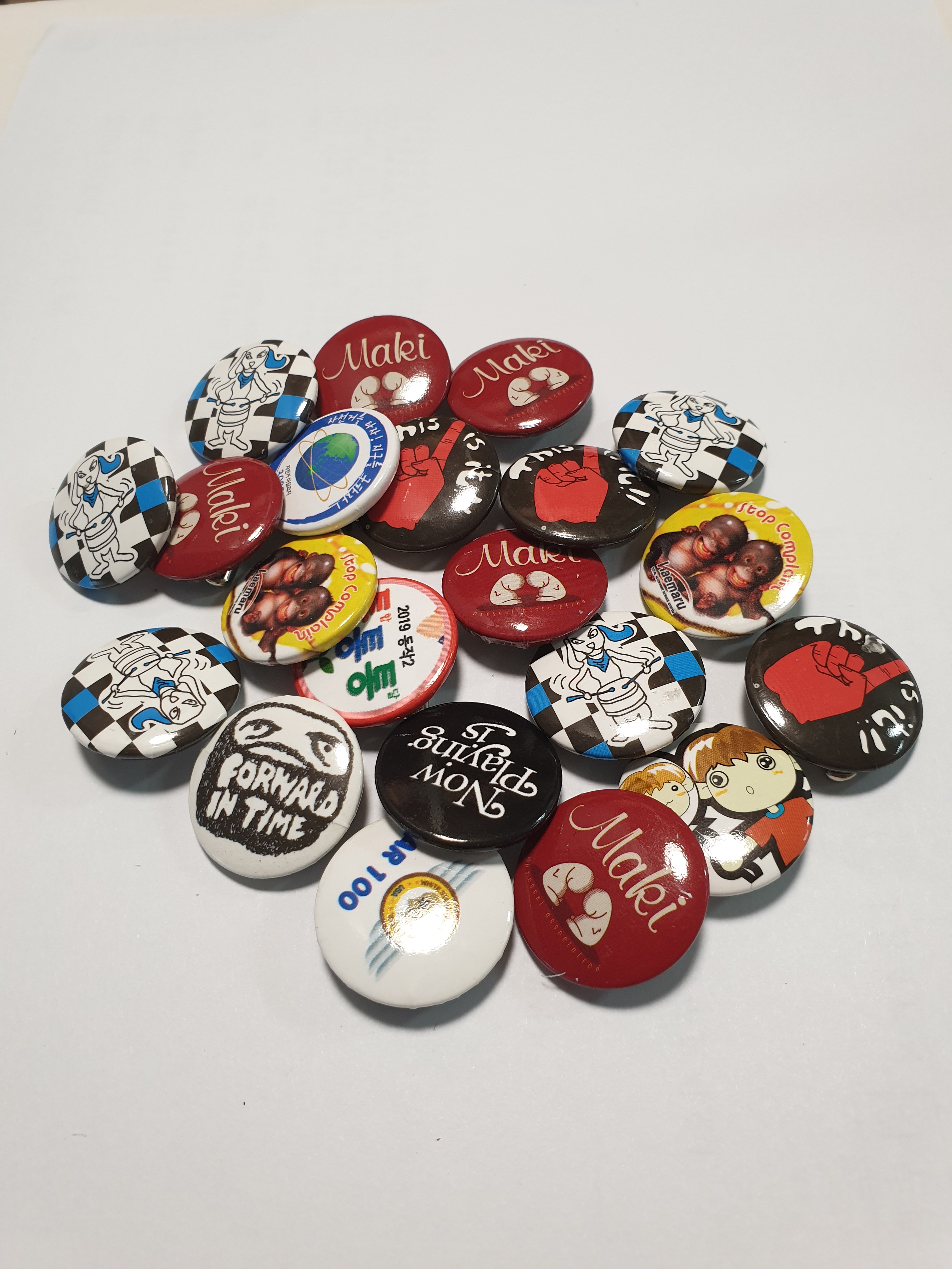 25mm 핀버튼